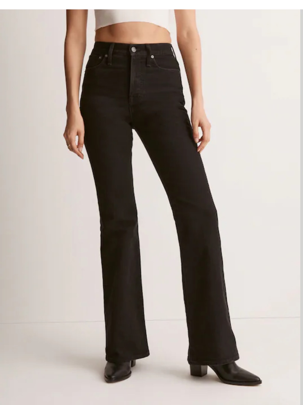 Madewell Black Flared High-Rise Jeans